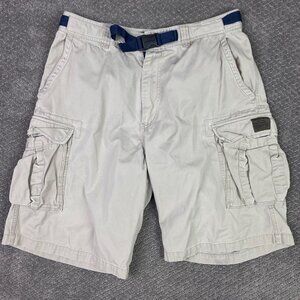 Abercrombie & Fitch Shorts Men's Large Beige Cargo Belt Belted Military Gorpcore
